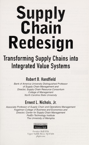 Cover for Supply chain redesign