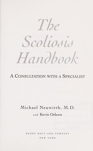 Cover for The scoliosis handbook