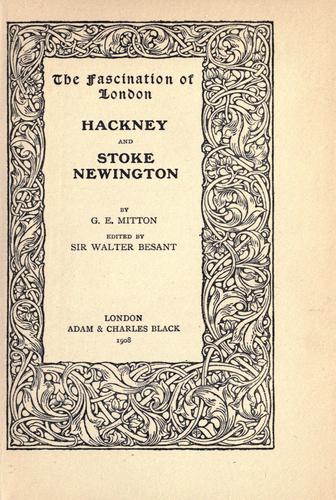 Cover for Hackney and Stoke Newington