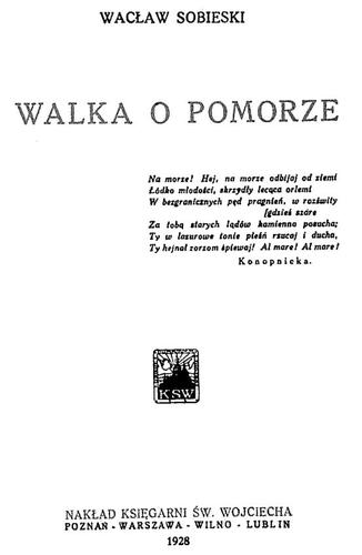 Cover for Walka o Pomorze
