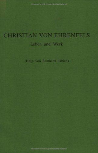Cover for Christian von Ehrenfels