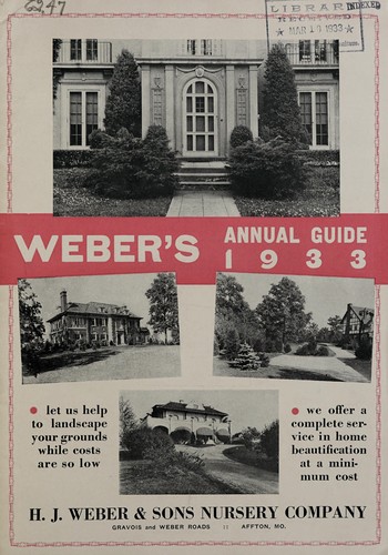 Cover for Weber's annual guide, 1933