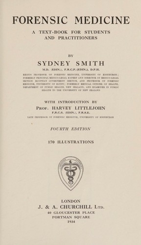 Cover for Forensic medicine