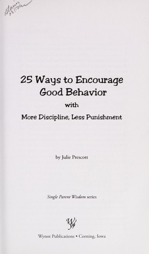 Cover for 25 ways to encourage good behavior