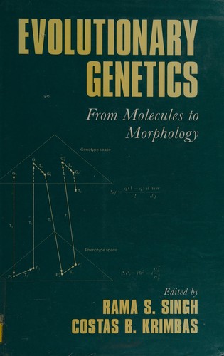 Cover for Evolutionary genetics