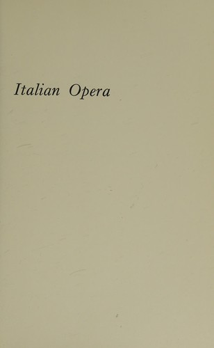 Cover for Italian opera