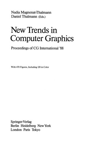 Cover for New Trends in Computer Graphics