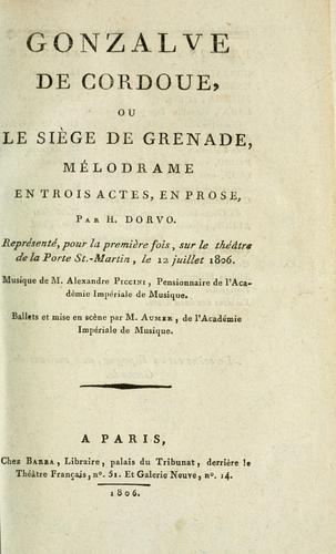 Cover for Gonzalve de Cordoue