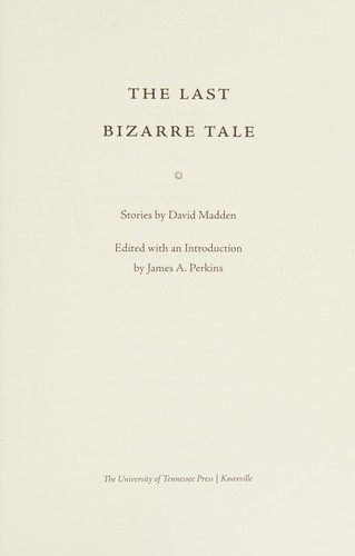 Cover for The last bizarre tale