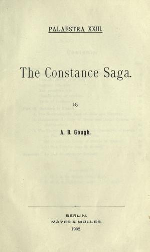 Cover for Constance saga.
