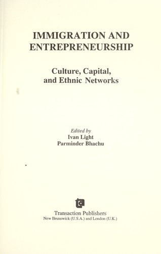 Cover for Immigration and entrepreneurship