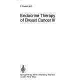 Cover for Endocrine therapy of breast cancer