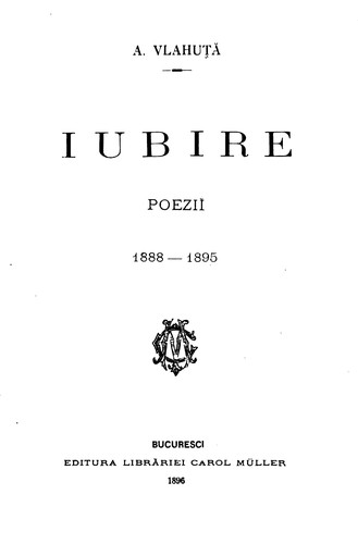 Cover for Iubire, poezii, 1888-1895