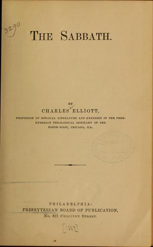 Cover for The Sabbath