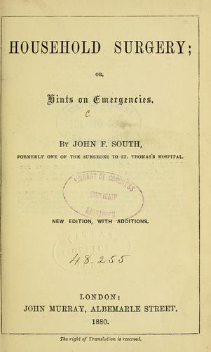 Cover for Household surgery, or, Hints on emergencies