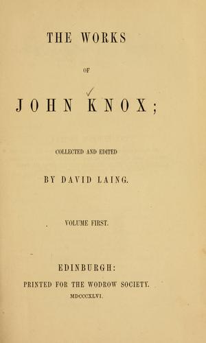 Cover for The works of John Knox