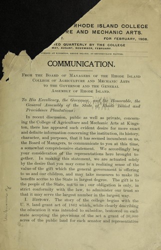 Cover for Communication