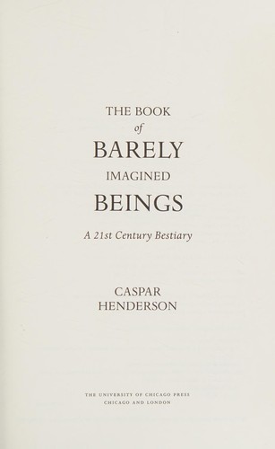 Cover for The book of barely imagined beings