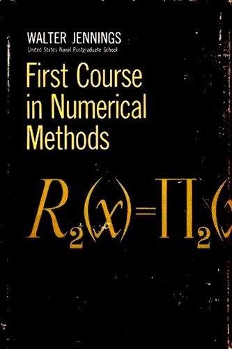 Cover for First course in numerical methods.