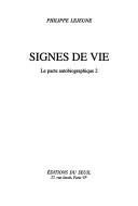 Cover for Signes de vie