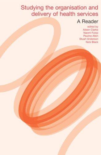 Cover for Studying the organisation and delivery of health services
