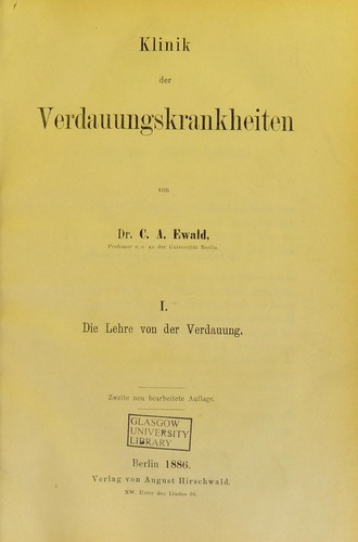 Cover for Klinik der Verdauungskrankheiten