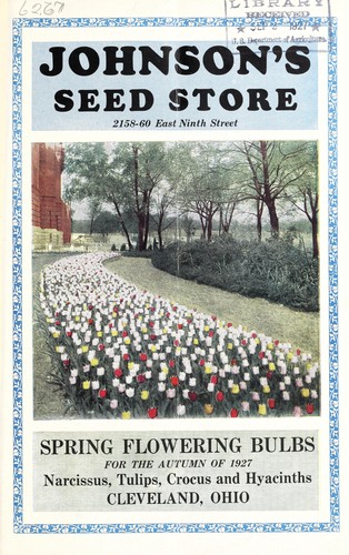 Cover for Spring flowering bulbs for the autumn of 1927