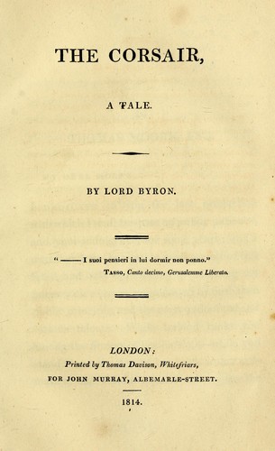 Cover for The corsair