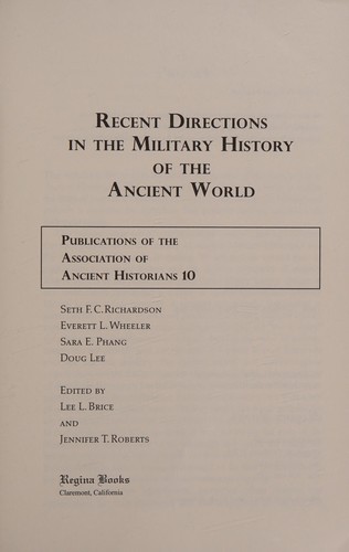 Cover for Recent directions in military history of the ancient world