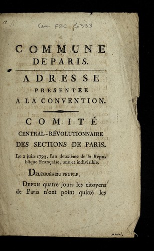 Cover for ... Adresse pre sente e a la Convention