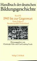 Cover for Handbuch der deutschen Bildungsgeschichte