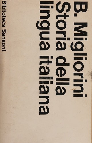 Cover for Storia Della Lingua Italiana