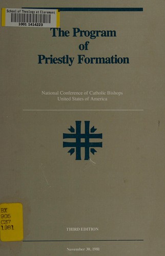 Cover for The program of priestly formation