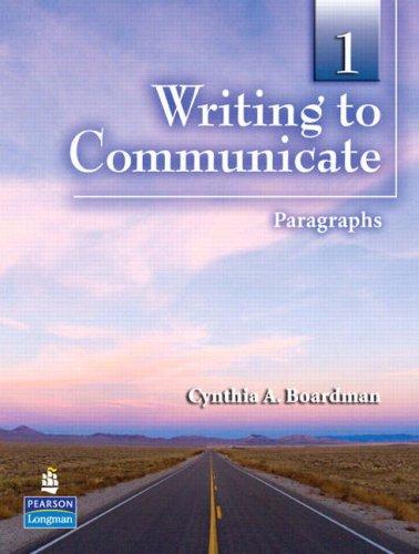 Cover for Writing to Communicate 1