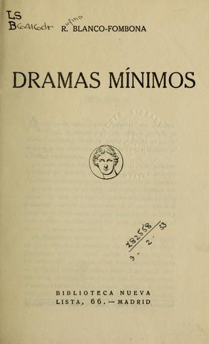 Cover for Dramas mínimos.