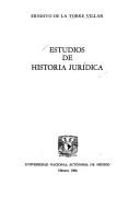 Cover for Estudios de histora jurídica