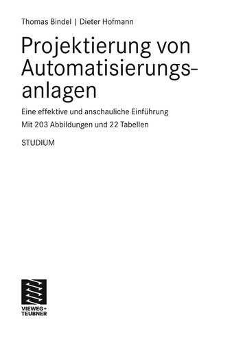 Cover for Projektierung von Automatisierungsanlagen