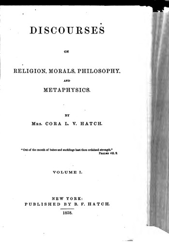 Cover for Discourses on religion, morals, philosophy and metaphysics