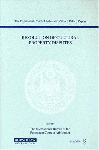 Cover for Resolution Of Cultural Property Disputes