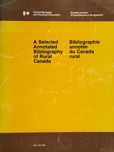 Cover for A selected annotated bibliography of rural Canada =