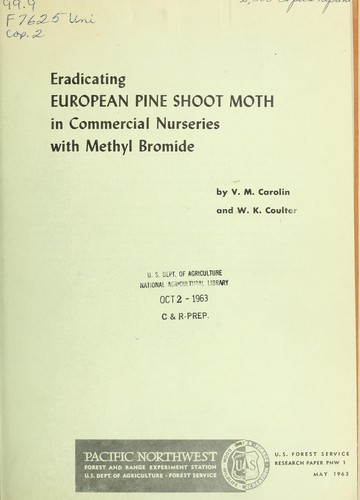 Cover for Eradicating European pine shoot moth in commercial nurseries with methyl bromide