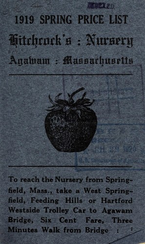 Cover for 1919 spring price list