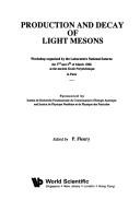 Cover for Production and decay of light mesons