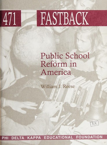 Cover for Public school reform in America