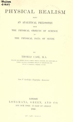 Cover for Physical realism