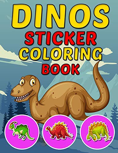 Cover for Dinos Sticker Coloring Book