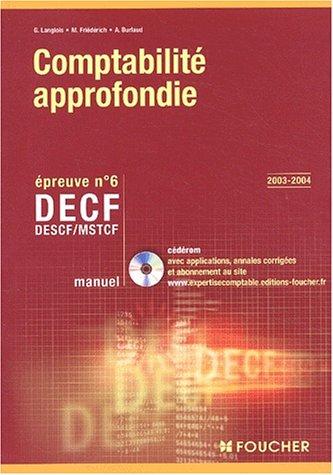 Cover for ComptabilitÃ© approfondie : DECF - MSTCF - Epreuve nÂ° 6 