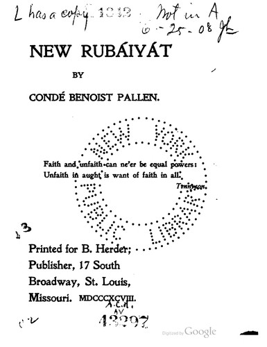Cover for New Rubáiyát