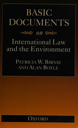 Cover for Basic documents on international law and the environment