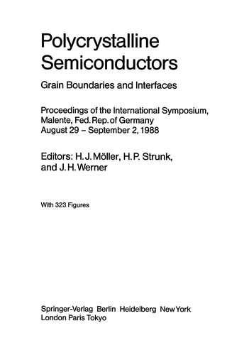 Cover for Polycrystalline Semiconductors